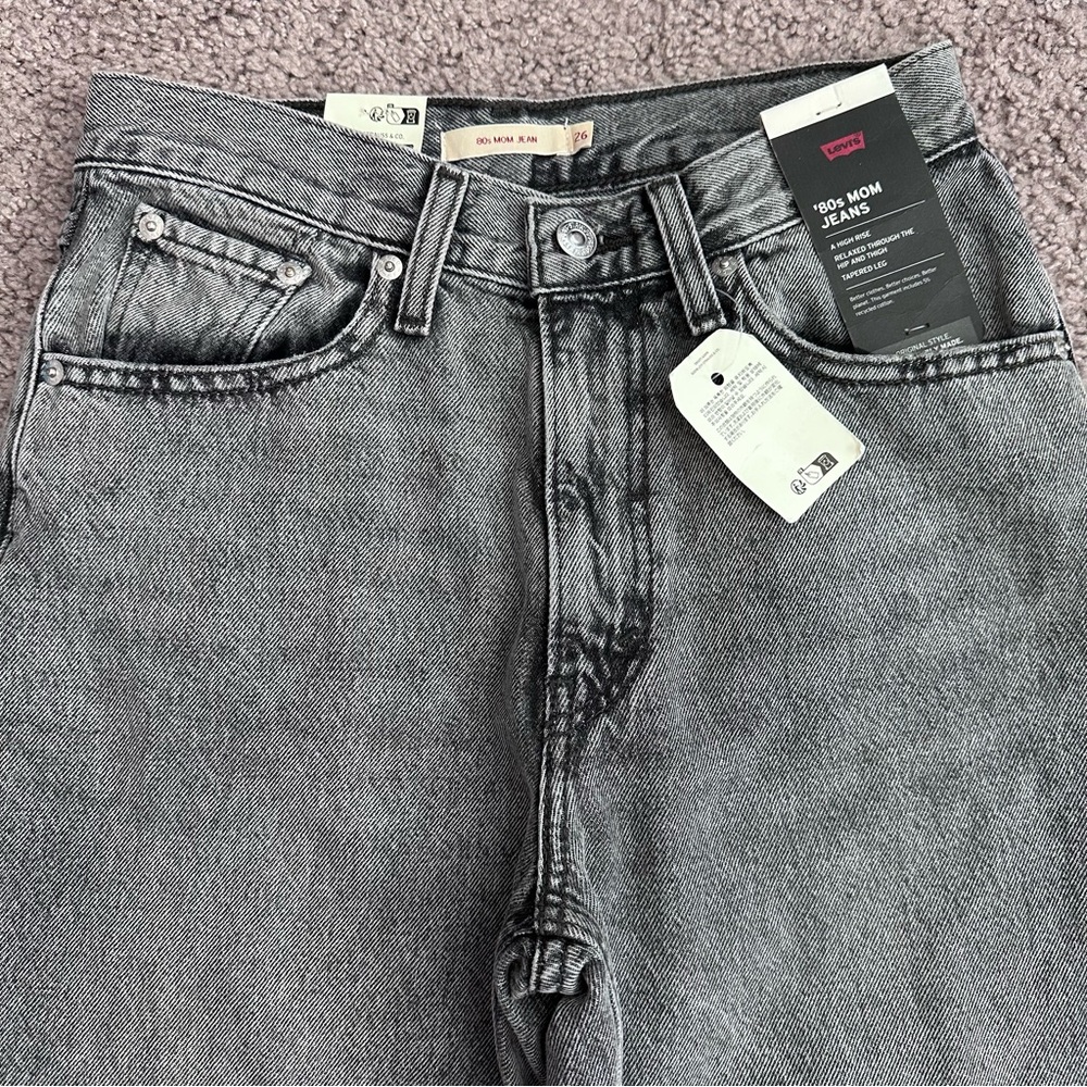Levi’s 80s Mom Jean Charcoal Grey W26 - Picture 7 of 14